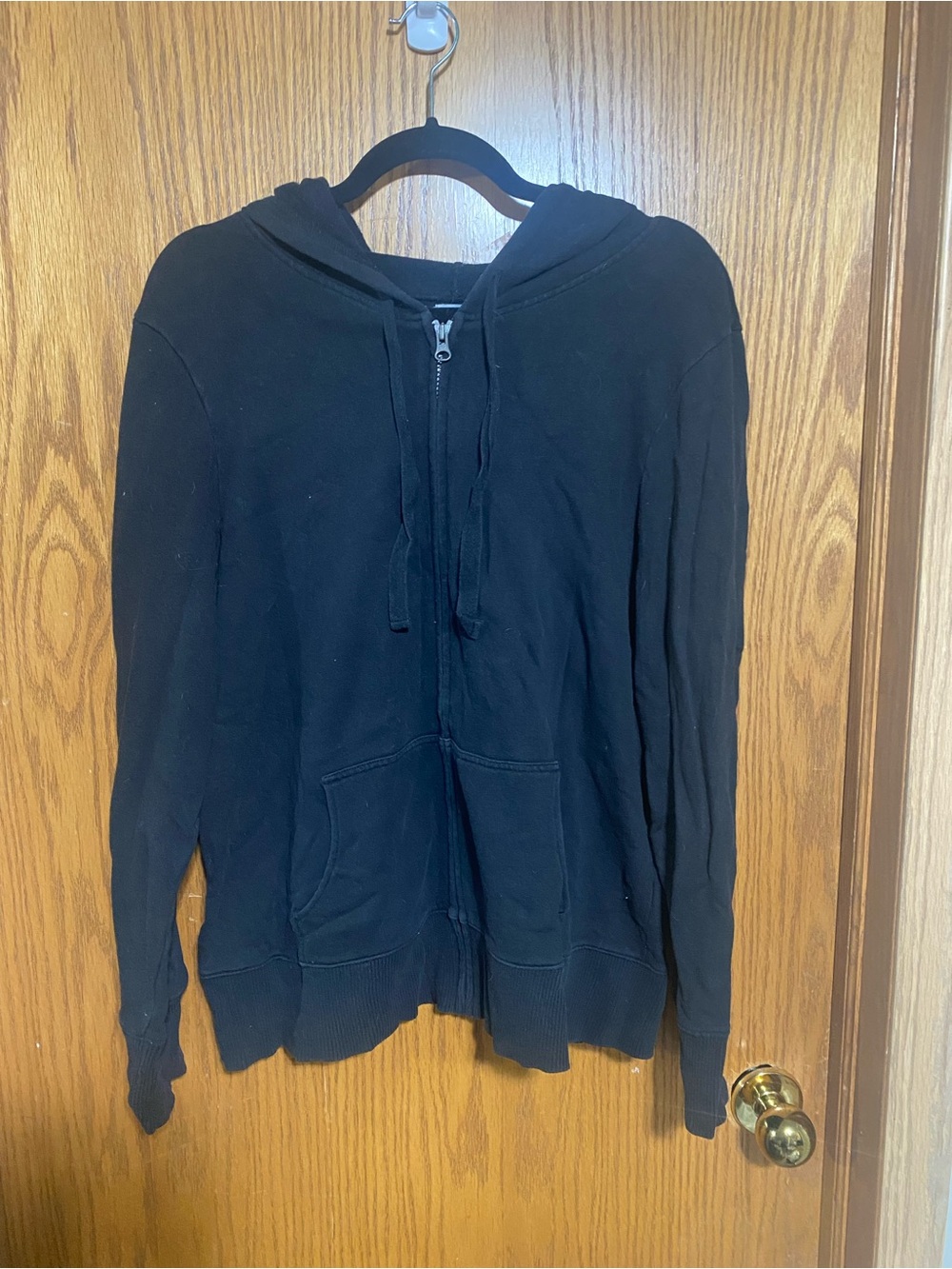 Women black zip up hoodie with pockets old navy